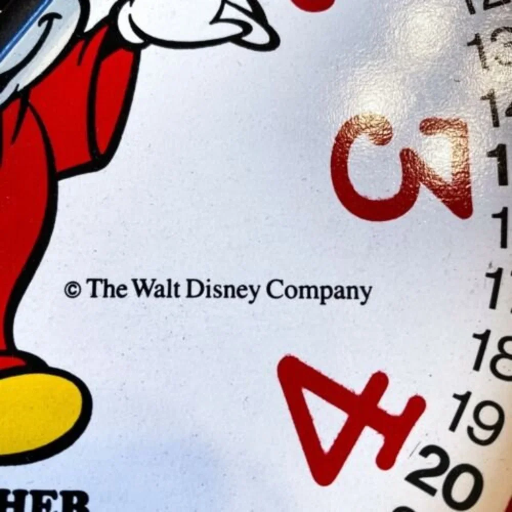 Walt Disney Lorus Quartz Mickey Mouse Time Teacher Clock Made In England Rare